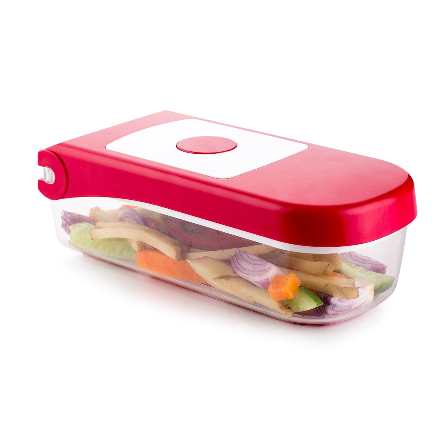 Ganesh Plastic Vegetable & Fruit Chopper Cutter, Red – Multi-Blade Set