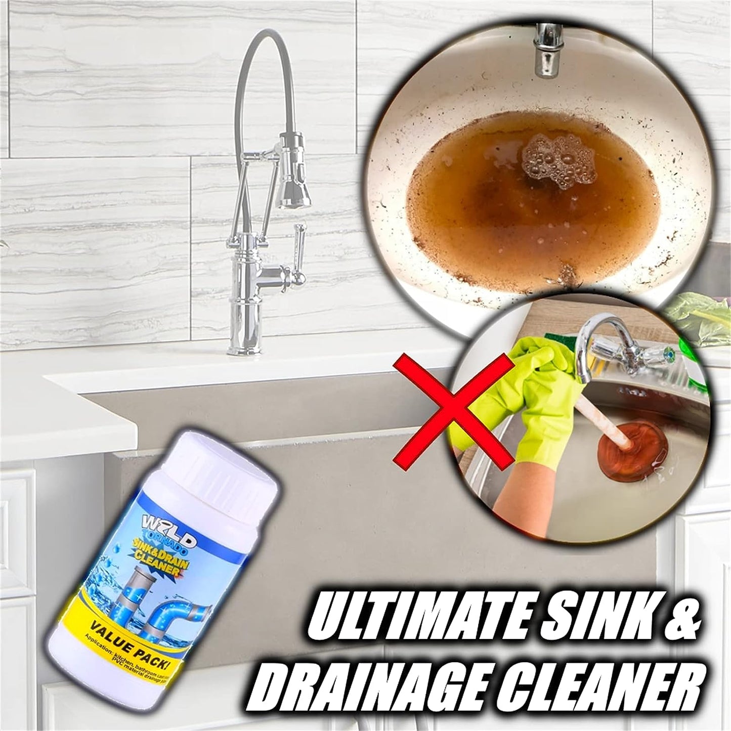 Powerful Sink & Drain Cleaner Powder – 110g Clog Remover