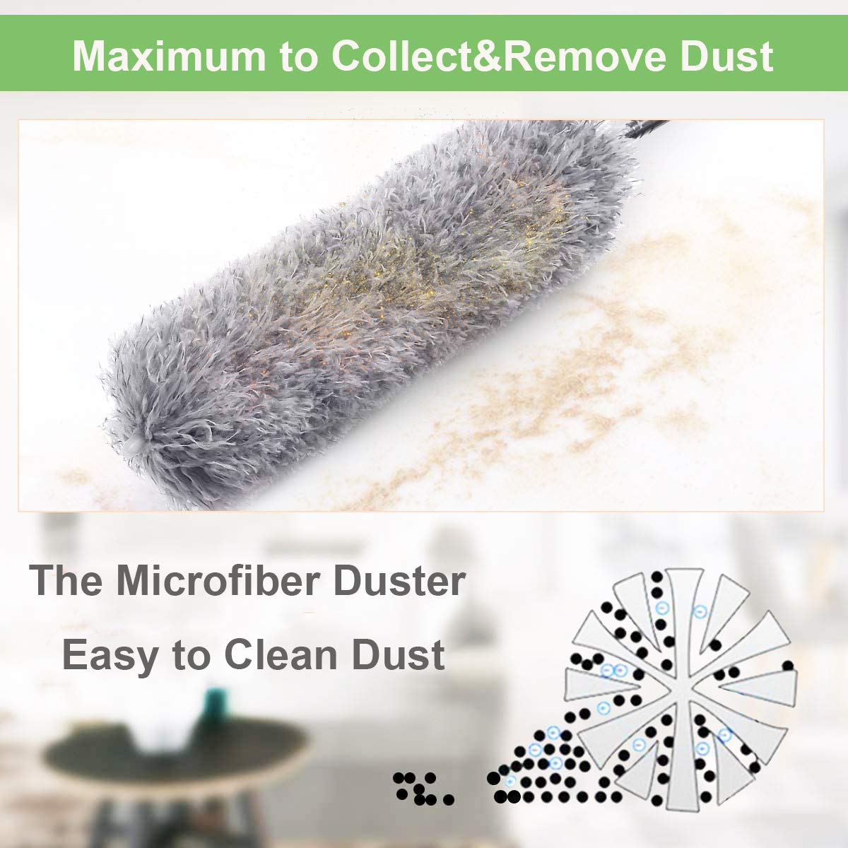 Extendable Microfiber Duster – 100" Telescoping Cleaning Tool