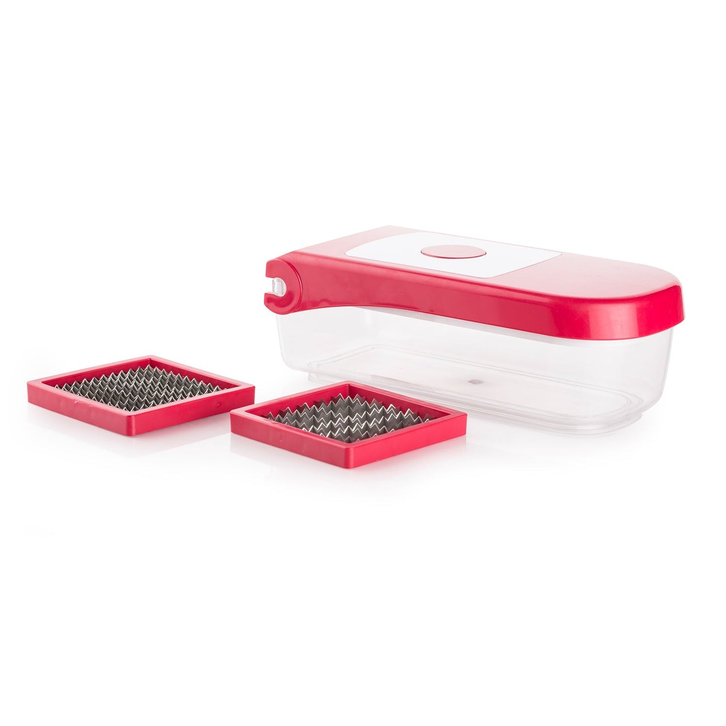 Ganesh Plastic Vegetable & Fruit Chopper Cutter, Red – Multi-Blade Set