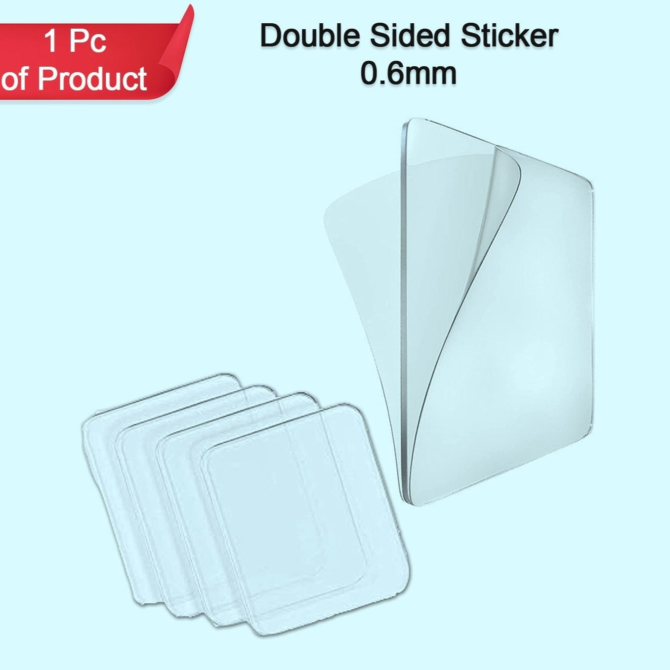 Double-Sided Waterproof Nano Adhesive Tape – No Trace, Multipurpose (0.6mm) - Pack of 10