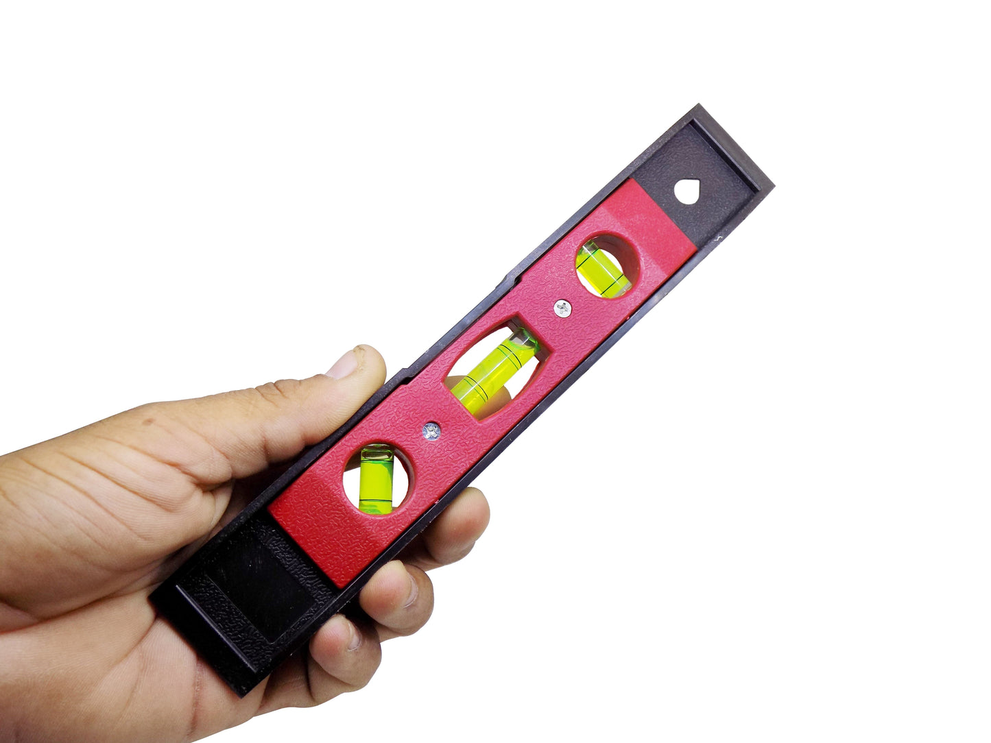 3 Bubble Mini Pocket Portable Level Ruler – Magnetic Torpedo with V-Groove & 3 Acrylic Vials