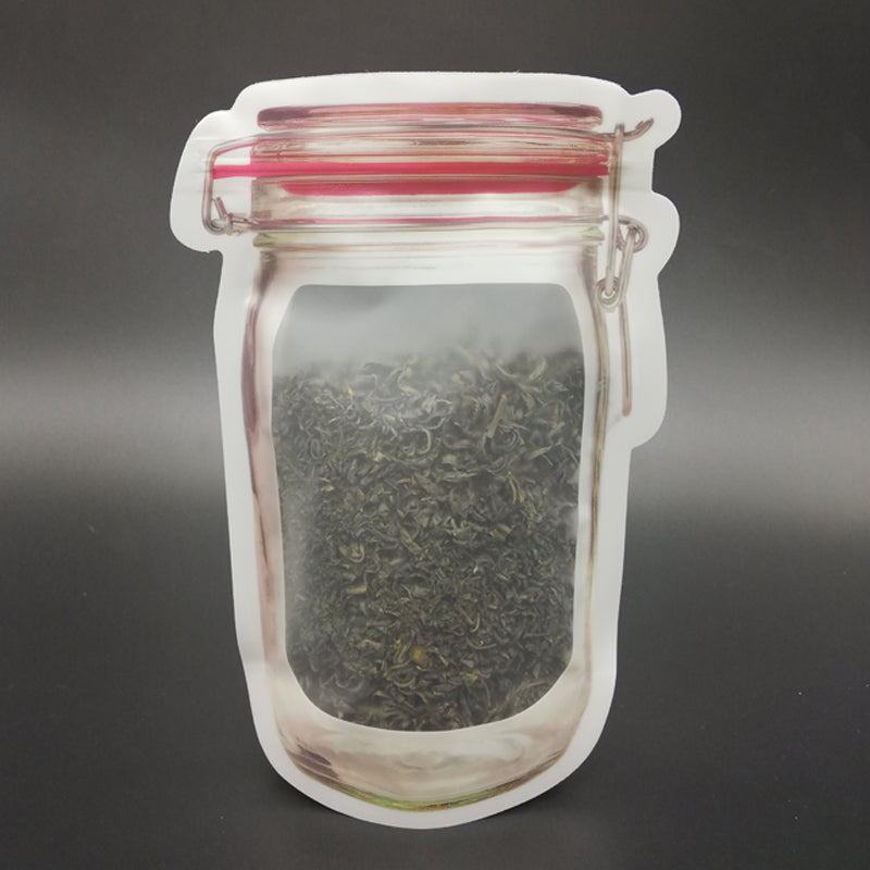 Reusable Airtight Mason Jar Zipper Food Storage Bag – 500ml