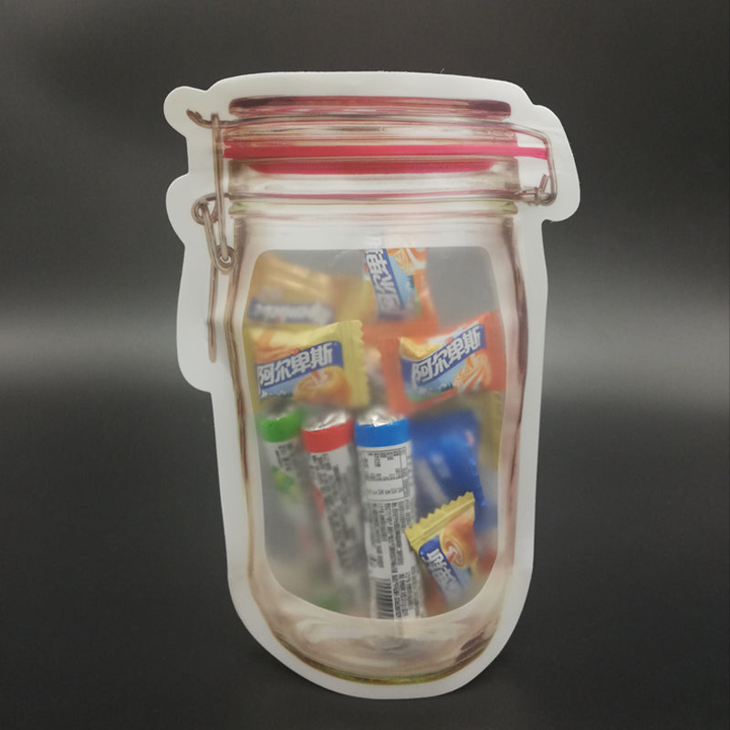 Reusable Airtight Mason Jar Zipper Food Storage Bag – 500ml