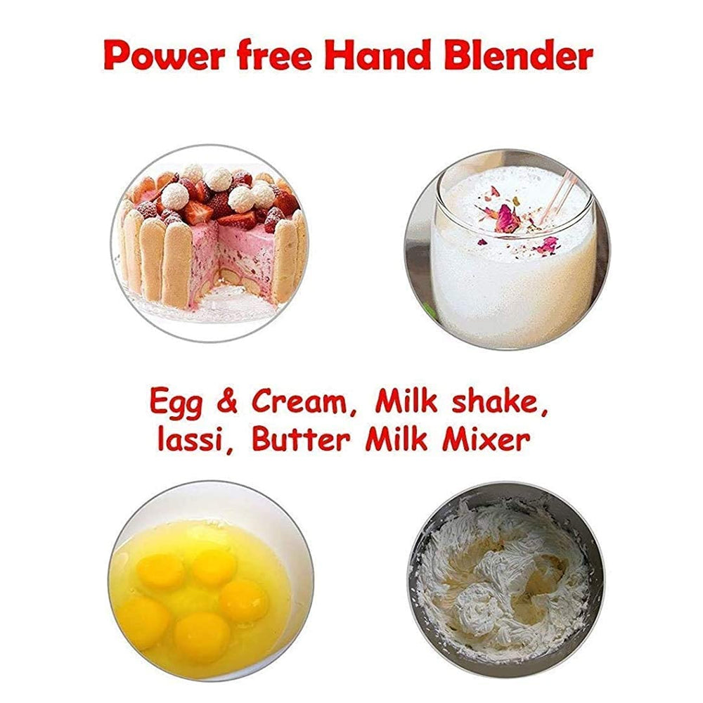 Power-Free Hand Blender & Beater – Multipurpose Kitchen Appliance