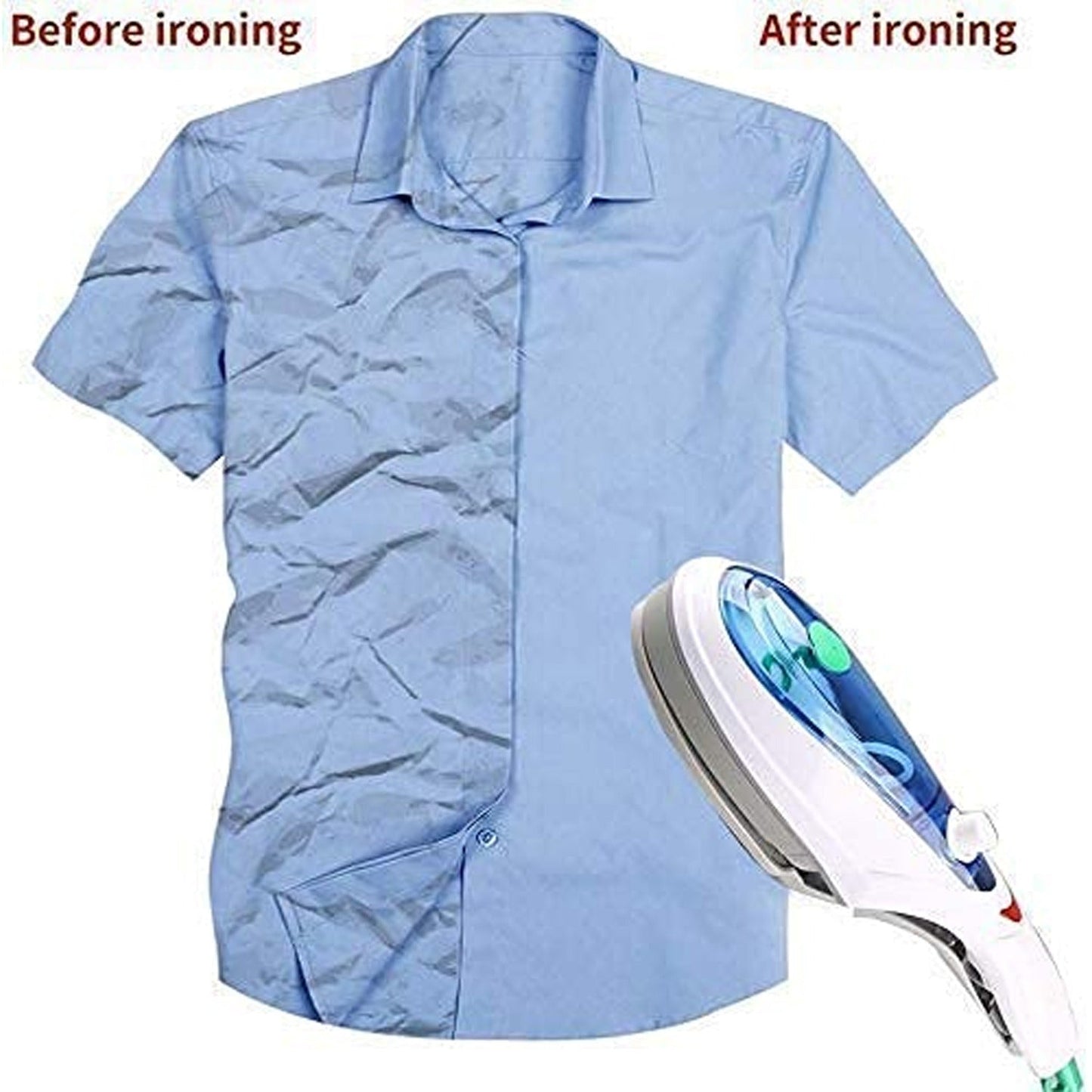 Portable Handheld Steam Iron for Clothes & Home Use