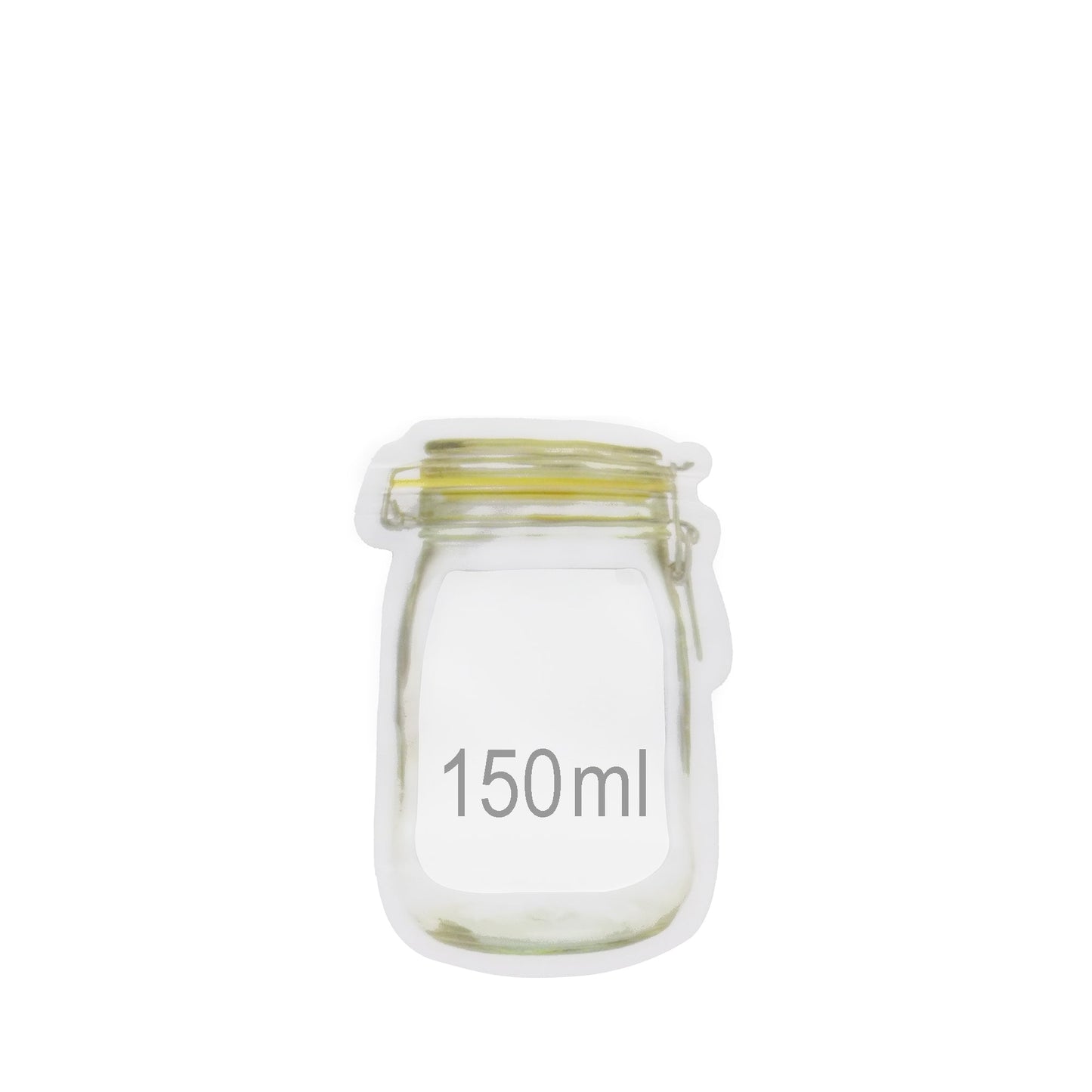 Reusable Airtight Mason Jar Zipper Storage Bag – 150ml Food Pouch (1 Pc)