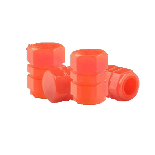 Luminous Glow Tyre Valve Caps for Cars & Bikes - 4 Pcs, Mixed Color
