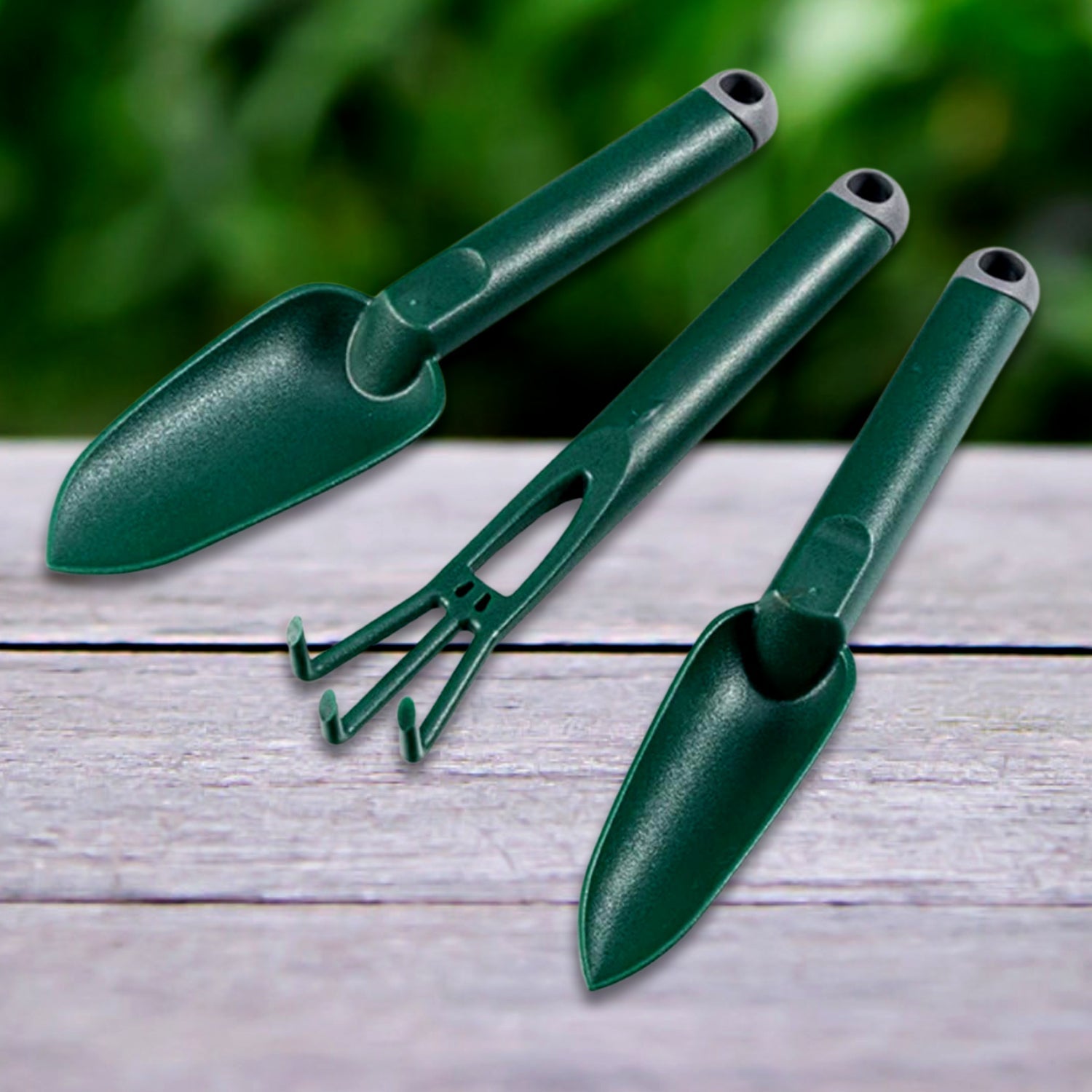 Heavy-Duty Garden Trowel & Hand Cultivator Set – Digging & Planting Tools - Set of 3