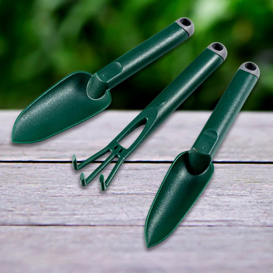 Heavy-Duty Garden Trowel & Hand Cultivator Set – Digging & Planting Tools - Set of 3