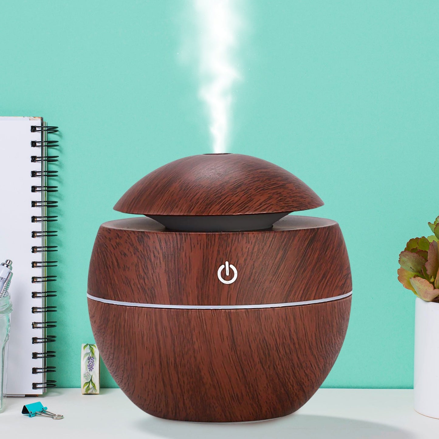 Ultrasonic USB Aromatherapy Humidifier – 130ML with LED Lights