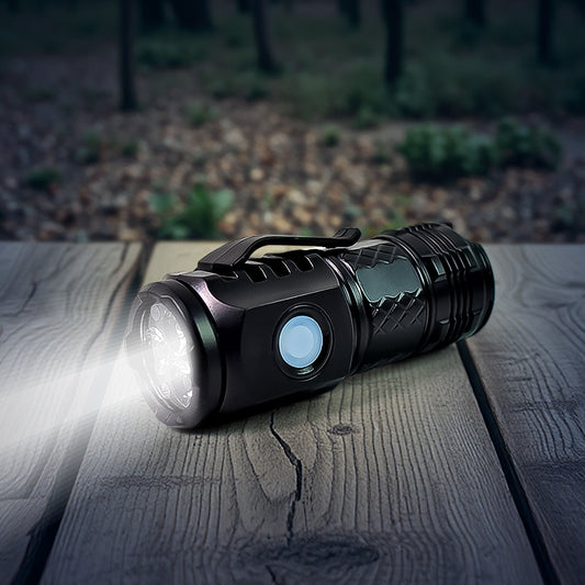 Compact Rechargeable LED Torch – 5 Modes, Waterproof, for Outdoor & Emergencies