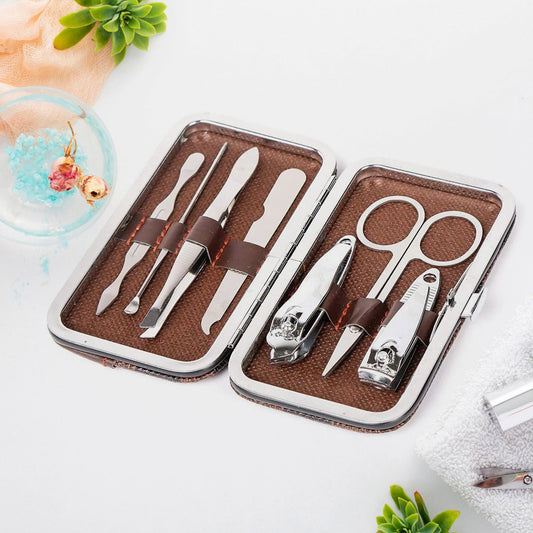 7-in-1 Manicure & Pedicure Grooming Kit for Women – Professional Nail Clipper Set with Case