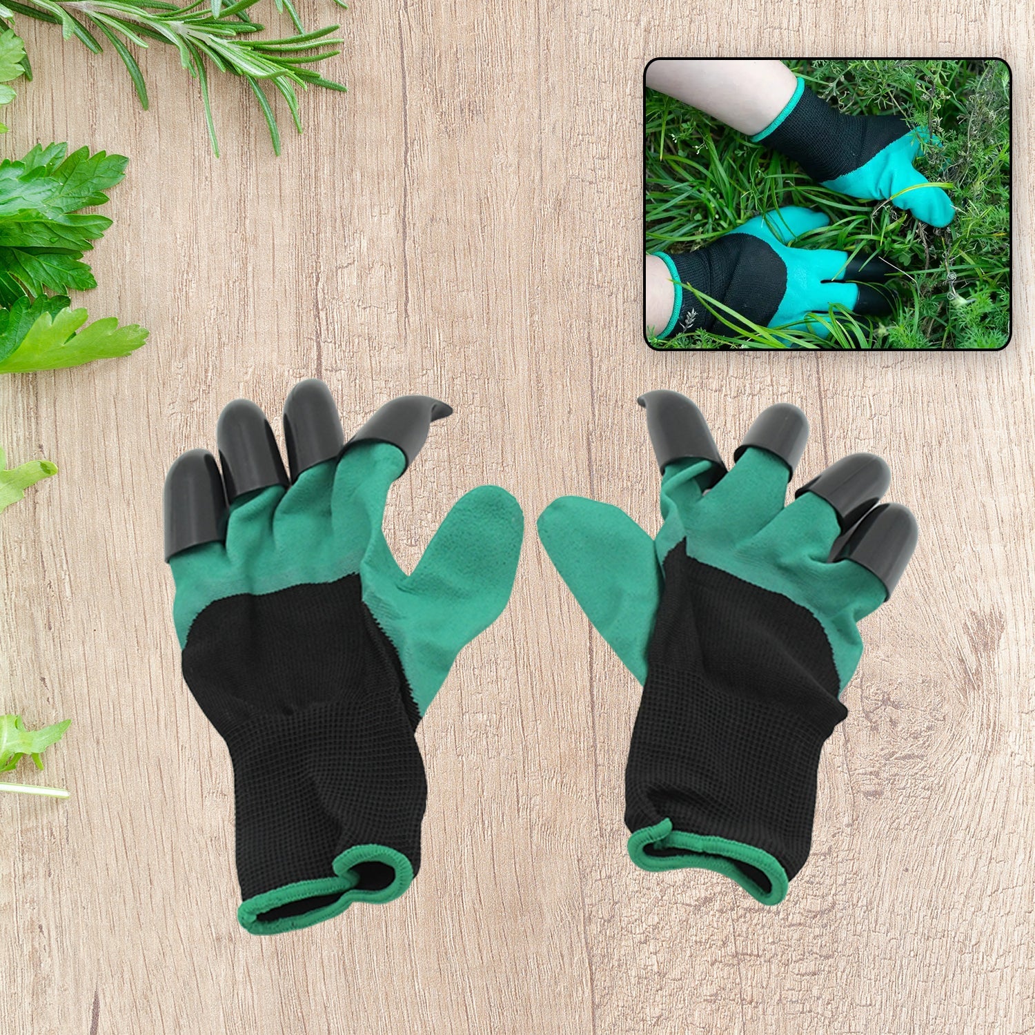 Heavy Duty Garden Gloves with Claws – Waterproof & Washable (1 Pair)