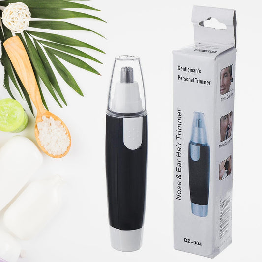 Stainless Steel Battery-Operated Ear and Nose Hair Trimmer – Heavy-Duty Grooming Tool