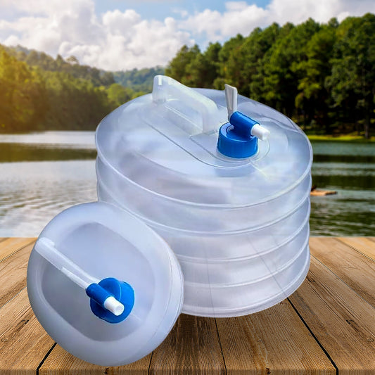 Outdoor Camping Collapsible Portable Water Container – 5L, BPA-Free with Tap Valve & Handle