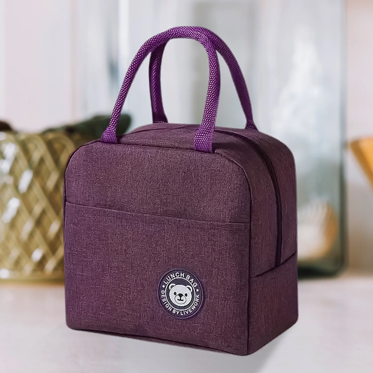 Lunch Box Bag for Women & Men – Insulated Reusable Tote with Zipper, Pockets & Handles