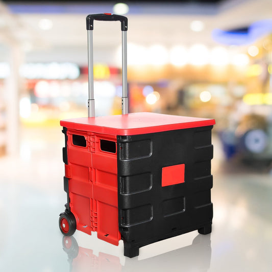 Foldable Grocery Trolley Cart – Portable & Lightweight Shopping Basket