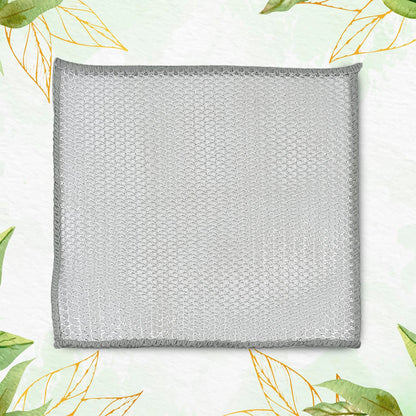 One-Sided Multipurpose Microfiber Cloths, Scrubber (20x20 cm) - Pack of 10