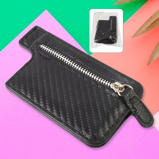 Adhesive Card Holder with Zipper for Phones – 1 Pc (Random Color)