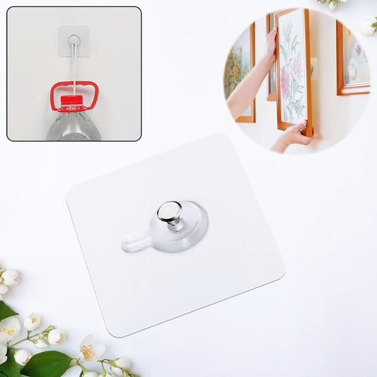 Adhesive Wall Hook for Photo Frames and Hanging Items – No Drill, Damage-Free (5 pcs)