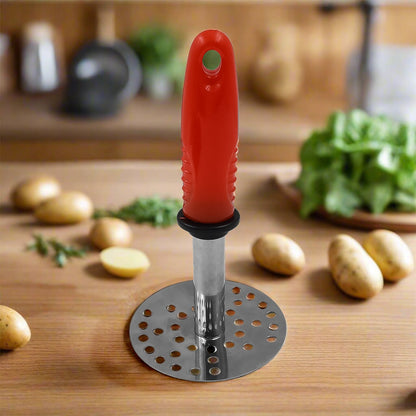 Stainless Steel Potato & Pav Bhaji Masher with Non-Slip Plastic Handle