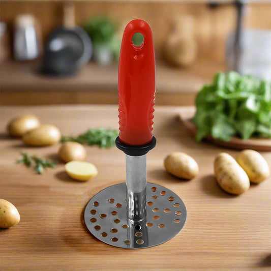 Stainless Steel Potato & Pav Bhaji Masher with Non-Slip Plastic Handle