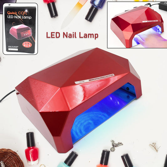 36W LED Nail Dryer Lamp for Gel Polish, Diamond-Shaped UV/LED Curing Light for Manicure & Pedicure