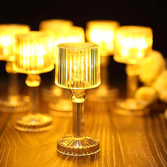Mini Acrylic LED Crystal Table Lamp – Portable Desk Decor (1 Pc / Small)