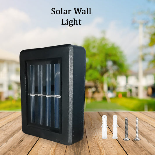 Solar Powered LED Fence Wall Light - Dual LED Outdoor Solar Lamp (1pc)