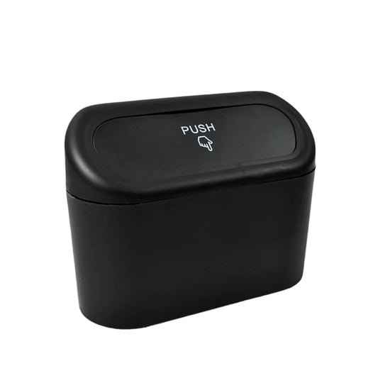 Mini Car Trash Can with Lid – Waterproof & Compact Storage