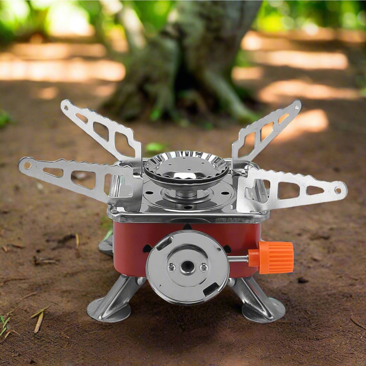 Mini Square Camping Stove – 2800W Portable Outdoor Gas Burner