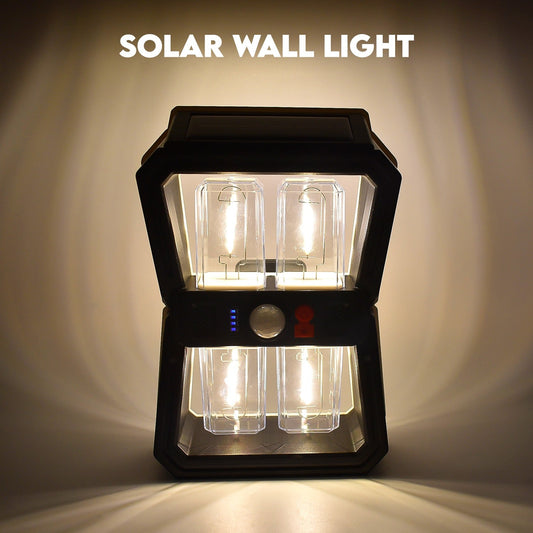 Solar Wall Lantern Light with Motion Sensor & 3 Lighting Modes (1pc)