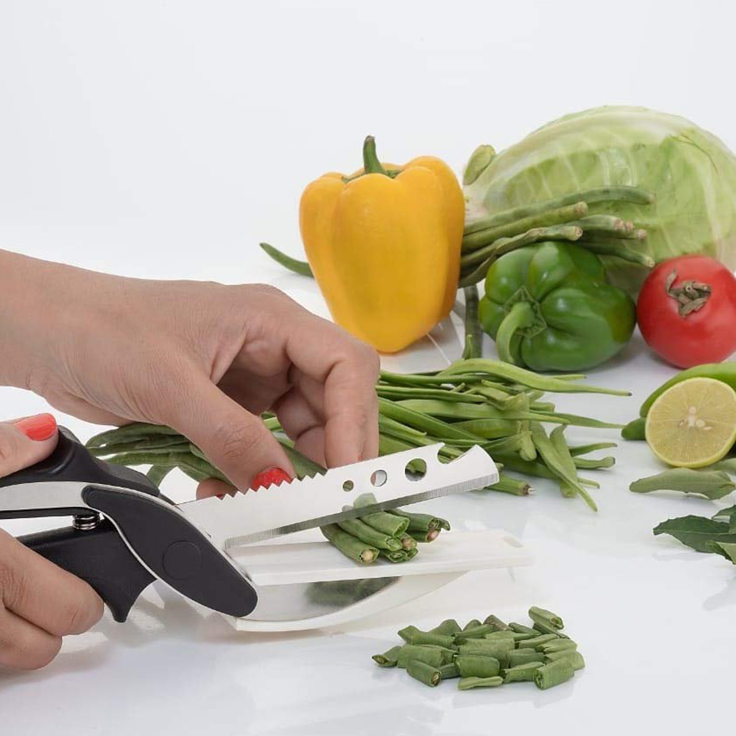 Stainless Steel 4-in-1 Clever Cutter – Black