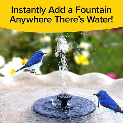 Solar Water Fountain with 5 Spray Modes – No Install Needed