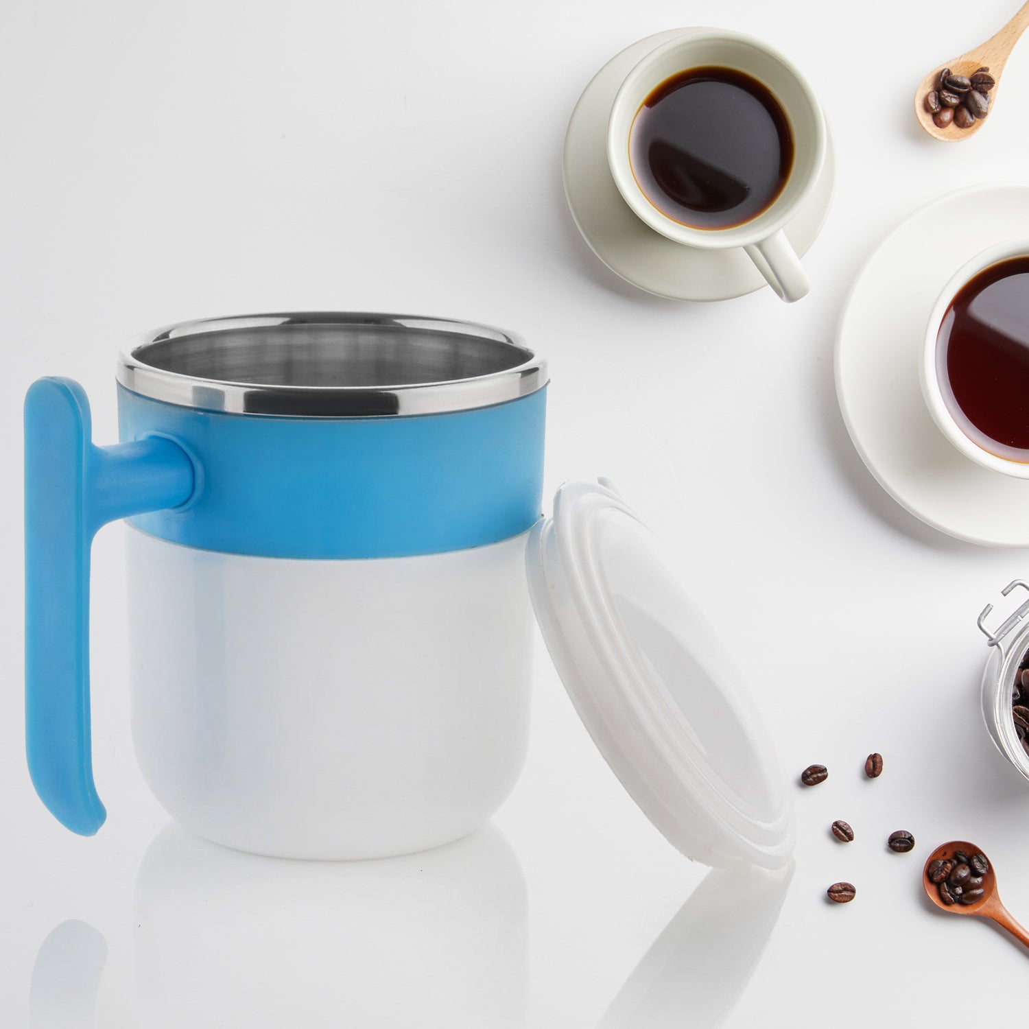 Insulated Stainless Steel Coffee & Tea Mug with Lid