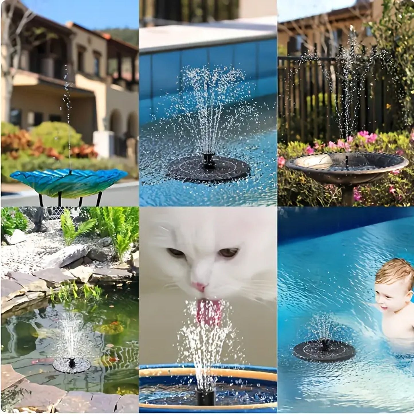 Solar Water Fountain Pump – Floating Outdoor Garden Decor (1 Set)