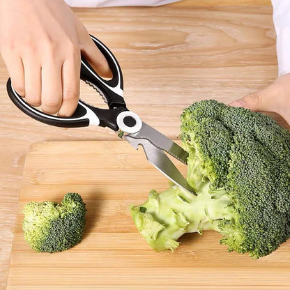 3-in-1 Stainless Steel Kitchen Scissors with Magnetic Holder