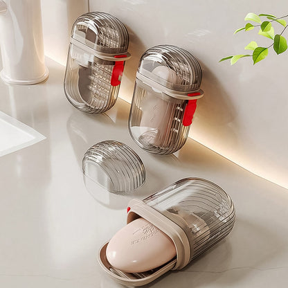 Travel Soap Box – Waterproof Plastic Soap Dish with Lid