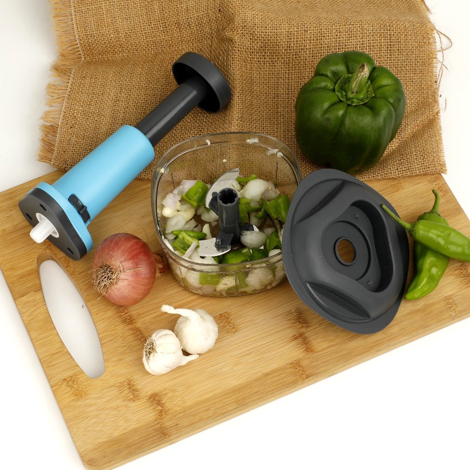 Push Chopper – Manual Food Chopper with 3 Blades