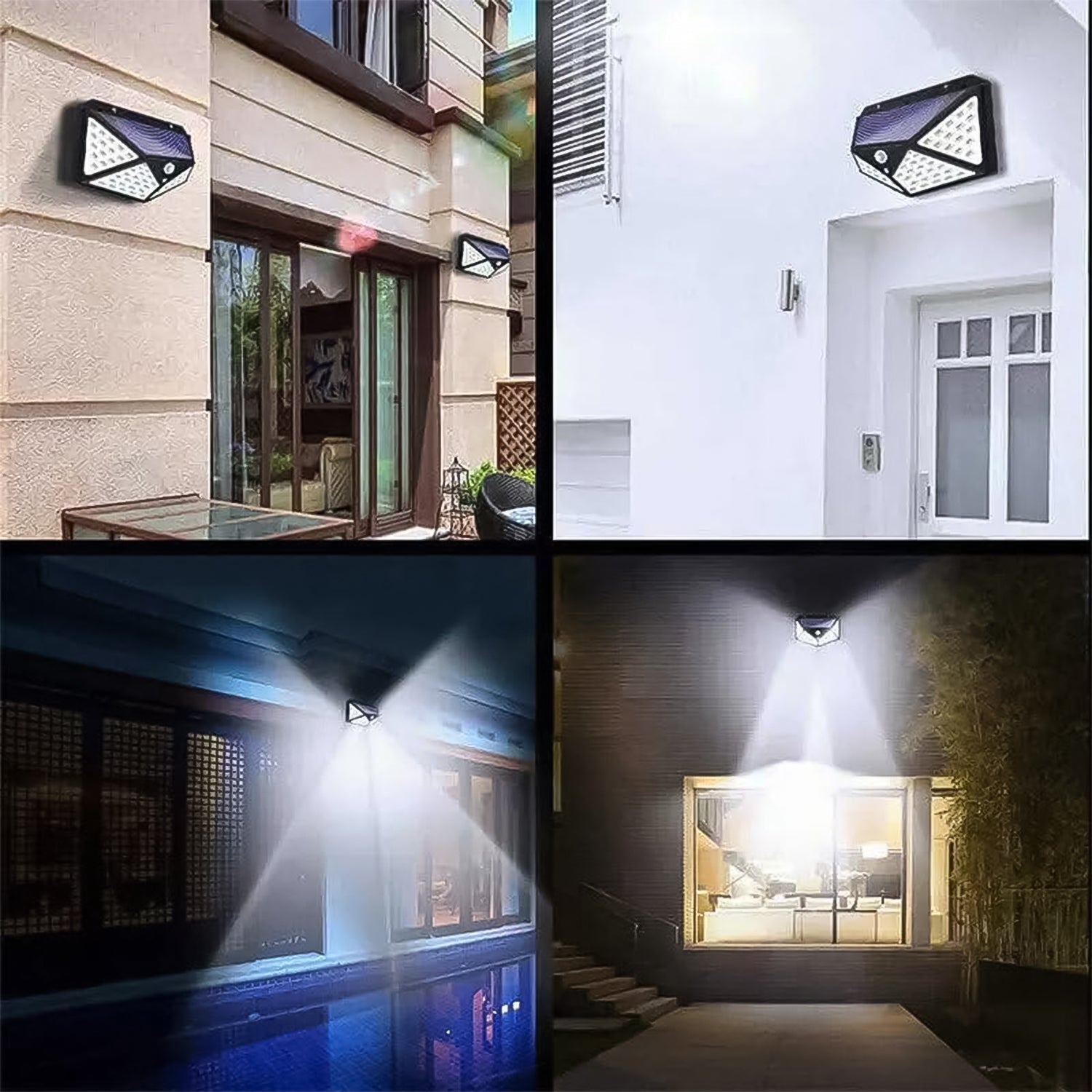 Outdoor Solar Lamp – 100 LED 120 Degrees Motion Sensor Wall Light