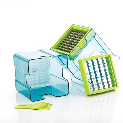 2-in-1 French Fry Cutter & Vegetable Fingers Maker with Two Blades