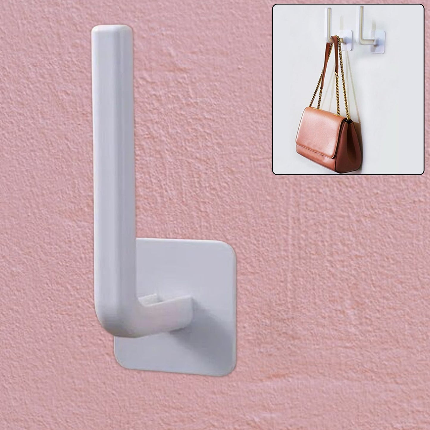 Multipurpose Hanging Shelf Organizer with Adhesive Hooks (Set of 2)