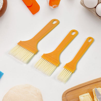 Multifunction Pastry & Basting Brush Set For Cooking & Cleaning (3 Pc Set)