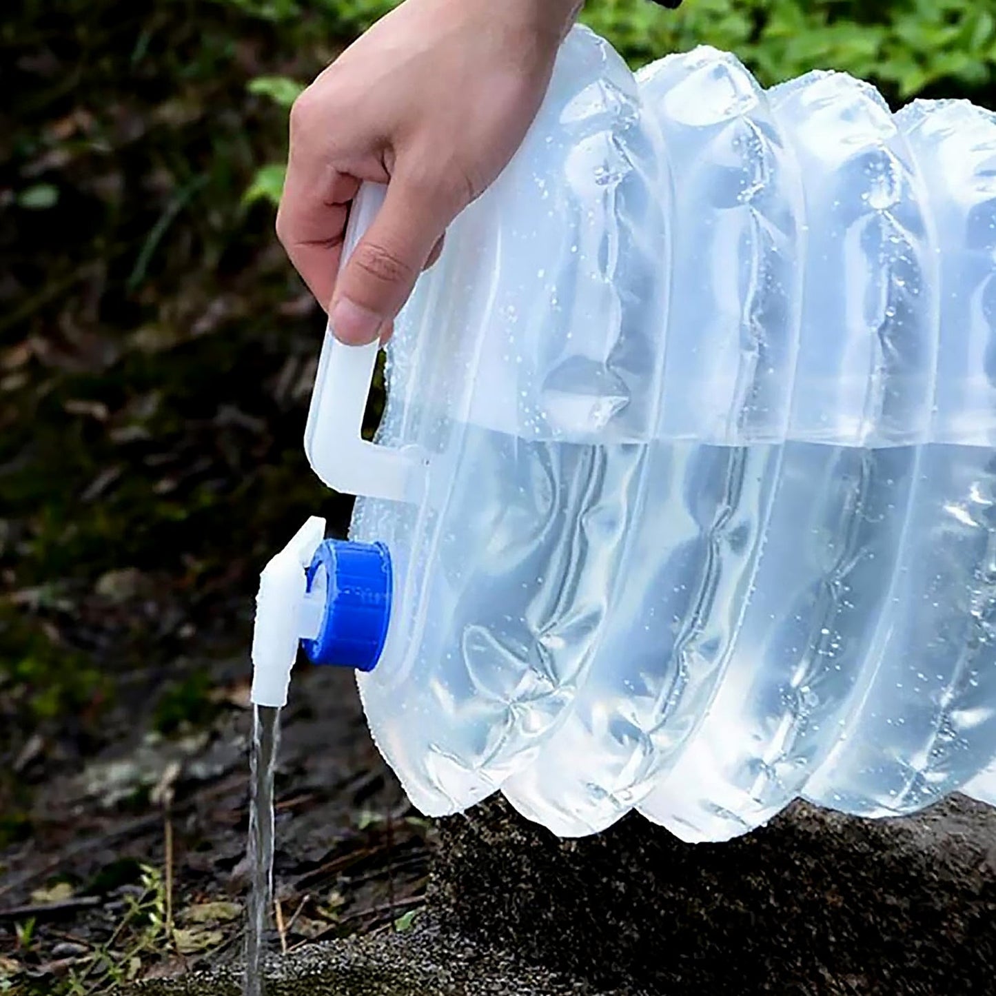 Outdoor Camping Collapsible Portable Water Container – 5L, BPA-Free with Tap Valve & Handle