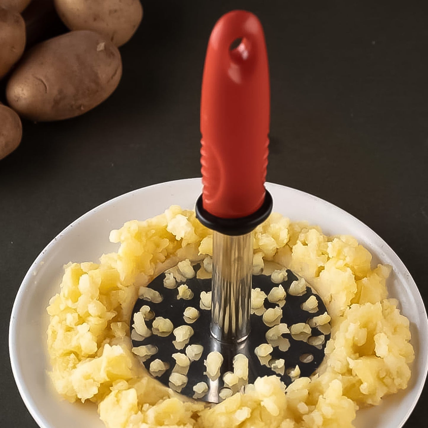 Stainless Steel Potato & Pav Bhaji Masher with Non-Slip Plastic Handle