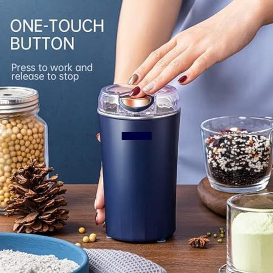 Stainless Steel Coffee Grinder Machine – 300W Multi-Blade Electric Grinder
