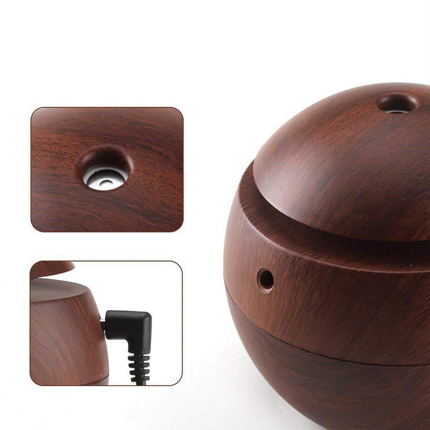 Ultrasonic USB Aromatherapy Humidifier – 130ML with LED Lights
