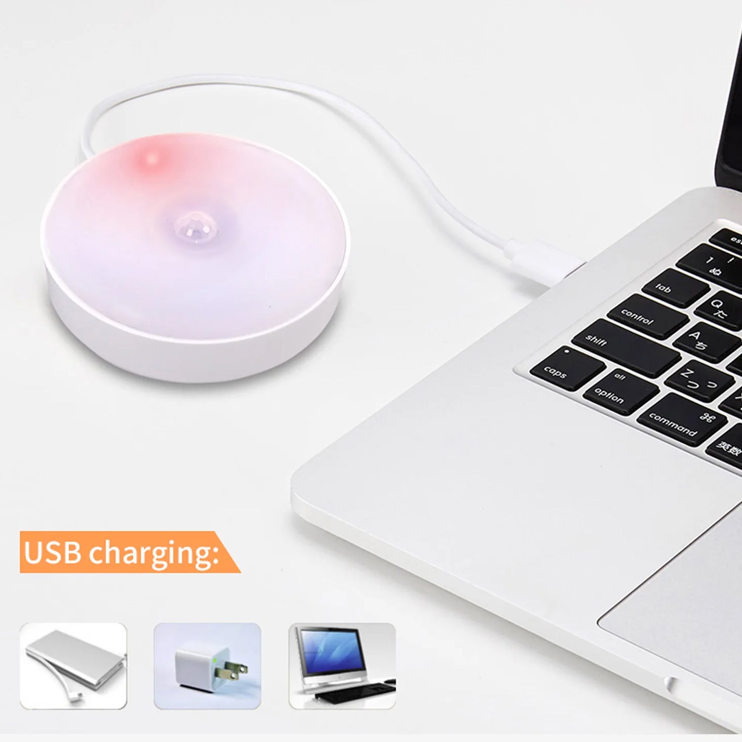 Round Shape 8 LED Motion Sensor Induction Light