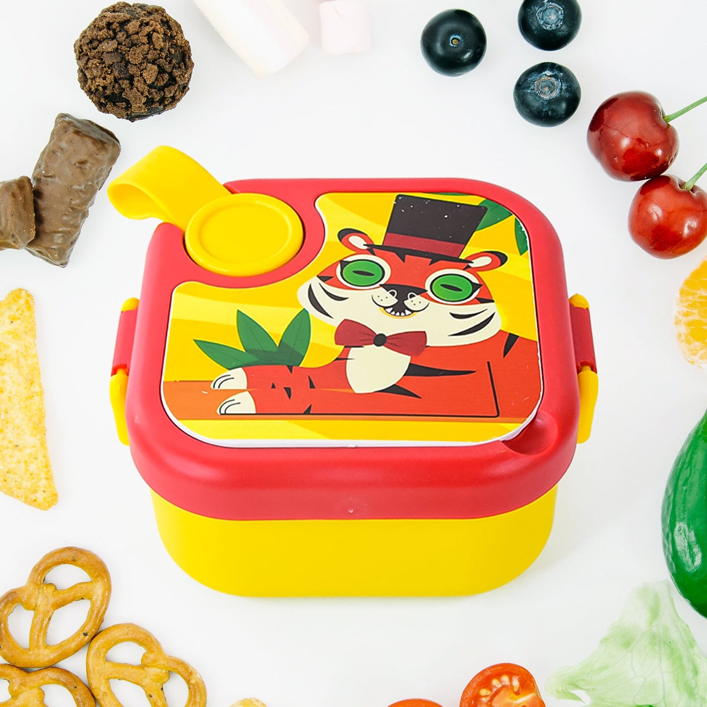 Ganesh Tangy Kids Stainless Steel Cartoon Lunch Box with Spoon – 550ml